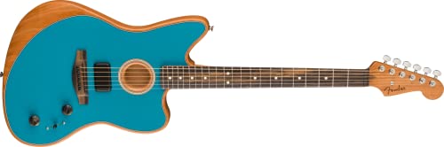 Fender Acoustasonic Jazzmaster Ocean Turquoise · Guitare électrique - Les Beatles, Paul McCartney, John Lennon, RIngo Starr, George Harrison Fender Acoustasonic Jazzmaster Ocean Turquoise · Guitare électrique – Image 5