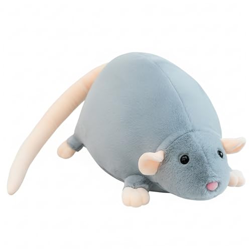 Gcroet 1 Pieza de Peluche de Rata de 35 Pulgadas, Animal de Peluche de Rata Gigante, ratón Realista, Animales de Gigantes Suaves y Lindos para decoración de Cama, sofá y habitación de niños.