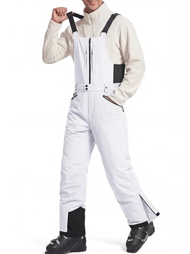 FREE SOLDIER Men's Insulated Waterproof Snow Bibs Ski Overalls