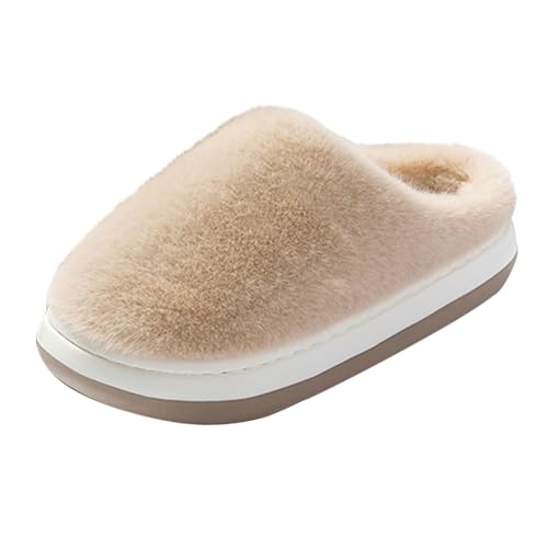 SHOBDW Zapatillas de Estar por Casa Cmodas Pantuflas, Peluche Suaves y Acogedoras Calientes Invierno, con Suela Antideslizantes Silenciosas, para Interior Hogar y Invitados
