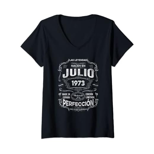 Mujer Mujer Leyendas Julio 1973 Hombre Mujer 49 Años Cumpleaños Camiseta Cuello V
