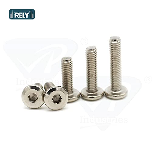 Image of Rely⇒VP INDUSTRIES (Pcs-25) M6x10 mm JCB Allen Head Furniture Screw Stainless Steel Grade 304 | Furniture Bolt for Crib Bunk Bed Furniture Cot, Barrel Bolt