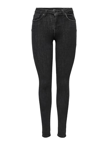 ONLY NOS Mujer Onlpower Mid Push Up SK Jea Rea3722 Noos Vaqueros Skinny Not Applicable, Gris (Medium Grey Denim Medium Grey Denim), 40 /L30 (Talla del Fabricante: Large)