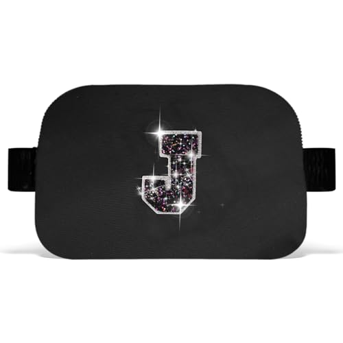 Image of Uygafly Graduation Gifts for Teens Kids Daughter Sister Her - Birthday Gifts for 3 4 5 6 7 8 9 10 11 12 13 Year Old Girls,Fanny Pack Crossbody Bag Belt Bag Cute Trendy Stuff | Black,Initial J