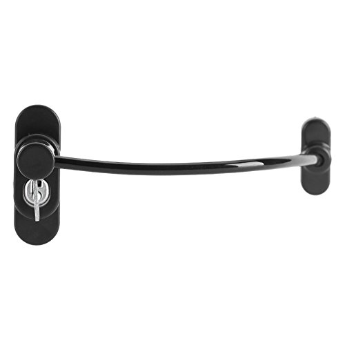 Yosoo Entrebâilleur de Fenêtre Porte Fil de Sécurité Enfant Bébé avec Câble Résistant Verrouillage à Clé ( Couleur : Noir )