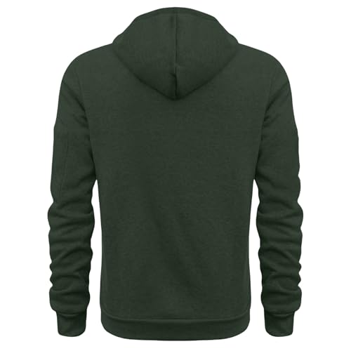 Solid Color Casual Hoodie, Fleece Half Zip Pullover Hoodie Sweatshirt with Zipper Pockets for Autumn Winter Wear3