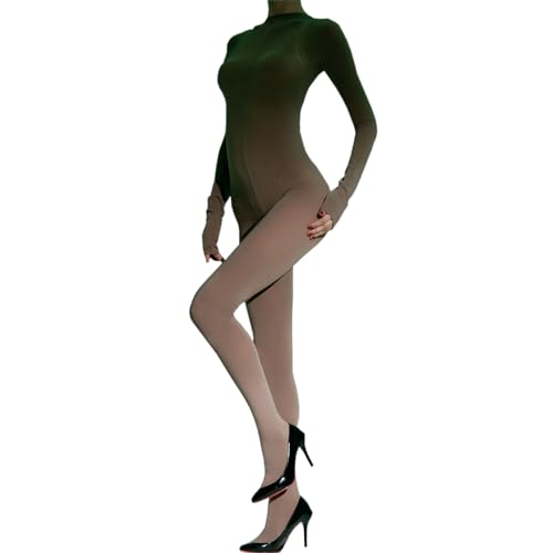 RUIBAVYA Collant Ouvert Femme Entrejambe Sexy Bodystocking Nylon Collant Opaque Combinaison Sexy