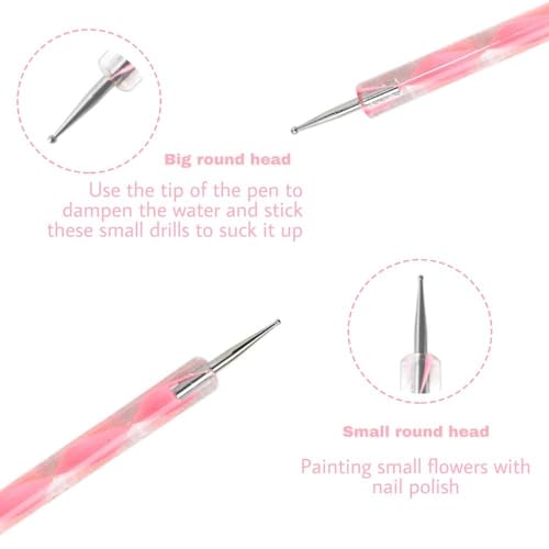 SWASCO Mandala Dotting Tools for Painting, Rock Paint Kits, Nail Art, Polymer Clay | DIY Supplies with Ball Stylus Dot Pen | Metal Modelling Ball (5 PCS) - Image 3