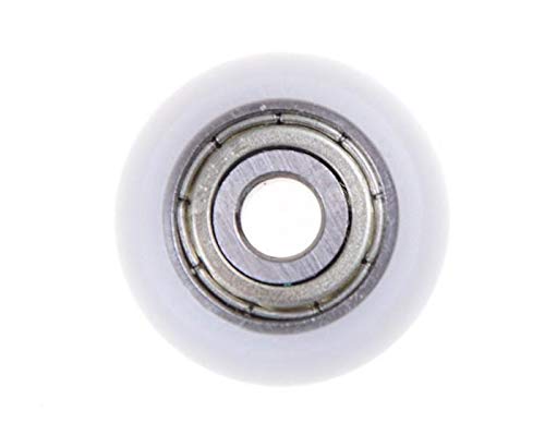 VXB Brand 8mm Bore Bearing with OD: 40mm Plastic Tire 8x40x10mm Round Type for Sliding Doors Type: Tire Combined with a Steel Ball Bearings Standard: Metric Size: 6mm x 40mm x 10mm