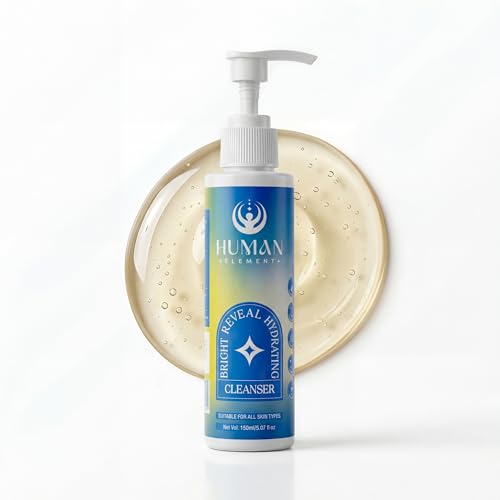 Image of HUMAN ELEMENT Bright Reveal Hydrating Cleanser - Deep Cleansing, Hydration & Brightening for Radiant, Healthy Skin | A Gentle, Hydrating, and Glow-Boosting Cleanser with Lactic Acid, Hyaluronic Acid & Rice Extract for Daily Skin Renewal (150ml)