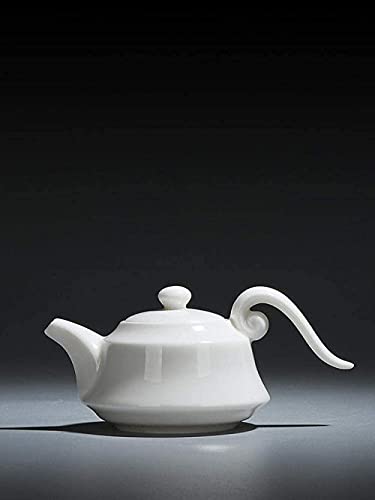 Porcelaine Blanche théière de bureau manuelle esthétique et service thé - 2