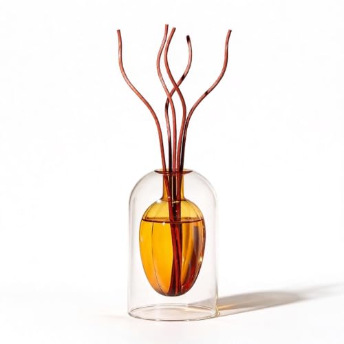 ChayWillow Star-Fruit Shaped Double-Layer Glass Reed Diffuser Vase - image 1
