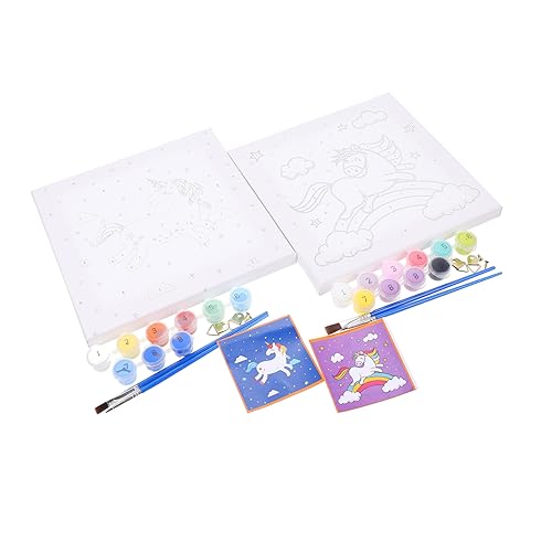 Lienzo de pintura acrílica por números para decorar la sala con manualidades de unicornios Artibetter