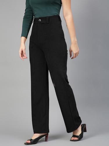 Image of Mehrang Trousers for Women, Formal Pants for Women, Straight Fit Pants