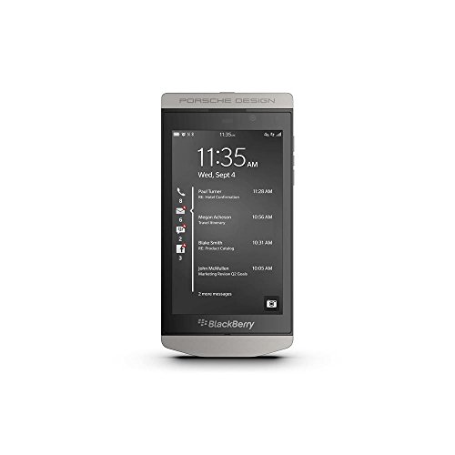 BlackBerry Porsche Design P'9982 64Gb Factory Unlocked In Dark Platinum P9982 Luxury Mobile Smart Phone Genuine International Version No Warranty Silver