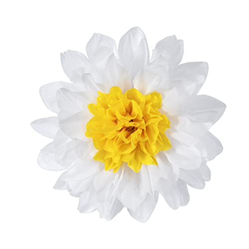 Daisy Flower Party Decorations White Tissue Pom Poms For Classroom Baby Shower Wedding Birthday Party Backdrop Home Decoration, 10 Inch, Pack Of 18 #TOP4