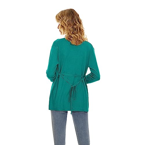 Satuun Women's Casual Open Front Lightweight Cardigan Long Sleeve Breathable Soft Drape Duster4