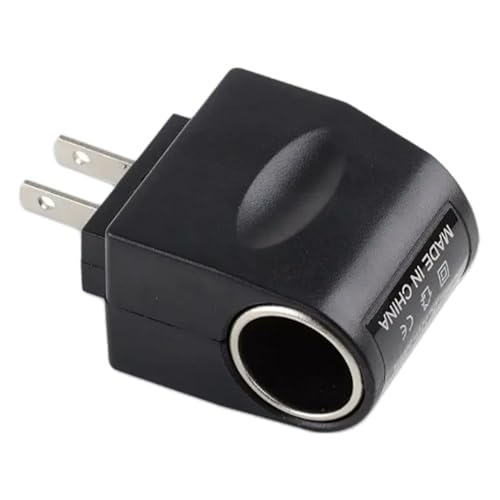 Adaptador De Enchufe De Coche - Adaptador De Enchufe De Coche | Convertidor De Encendedor De Cigarrillos Estable Con Indicador LED 220V A 12V | Accesorios Automóviles Negro Adaptador De CA Coche