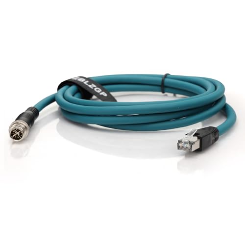 Câble blindé Ethernet M12 X-Code mâle vers RJ45 Cat7e pour caméra industrielle Cognex 2m - 2