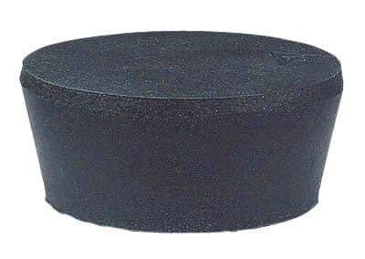 Cole-Parmer Solid Black Rubber Stoppers, Standard Size 12; 5/Pk