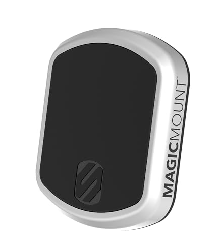 Scosche MPTFM MagicMount Pro Magnetic Car Phone Holder - Strong Magnet Mount for iPhone and Android - Secure Magnetic Flush Mount for Car Dashboard - Universal 360° Adjustable Mobile Cell Holder