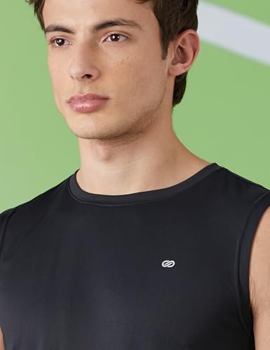 Image of Amazon Brand - Symbol Men's Polyester Color Block Active Regular Fit Sports | Round Neck | Sleeveless T-Shirt