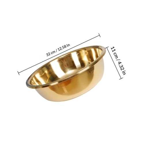 Tazón pequeño grueso de acero inoxidable dorado para mezclar miniatura 2