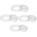 4 Set Umbrella Hole Ring Plug And Cap Set For Glass Outdoors Patio Table,Cap Set Silicone Transparent including 2 Rings and 2 Stoppers, Garden Shop Deck Yard Translucent Umbrella Hole Ring Plug