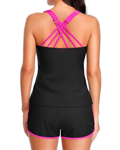 Talisea Women's 2 Piece Tankini Swim Suit with Pockets & Tummy Control