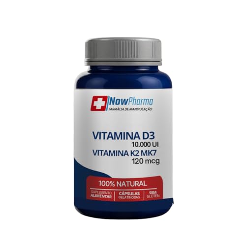 VITAMINA D3 10.00 + VITAMINA K2 MK-7 120 CAPSULAS NOW PHARMA