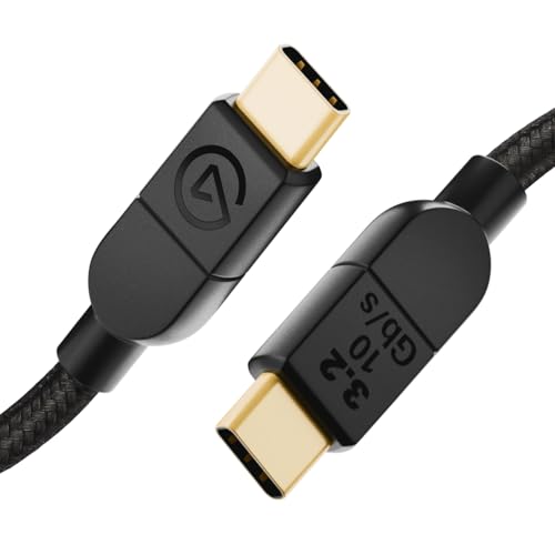 Elgato USB-C 3.2 Cable de doble extremo – Transferencia de datos de 10 Gb/s, alimentación Power Delivery de 3 A, 1,5 m/4,9 pies, compatible con Mac, PC, mandos de videojuegos y más.