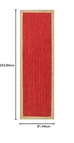 Tapis couloir jute rouge nuLOOM pour protéger et sublimer les sols longs - 3