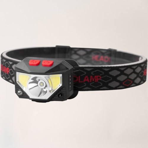 Cabilock Linterna Frontal de Pesca Nocturna Sensor Inteligente Recargable Usb Luz LED Xpg Cob Rojo y Luz Principal LED para Camping y Senderismo Potente y Ajustable - imagen 9