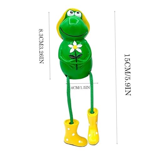Eioflia Gardening Frog Figures Garden Decoration Animals Statue Outdoors Ornaments for Farm Living Room 3PCS - Image 3