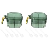 wrtgerht 2 stücke Klar Gewürz Aufbewahrungsbox Transparent Spender KitchePots Salz Box Gewürz Küchengeräte