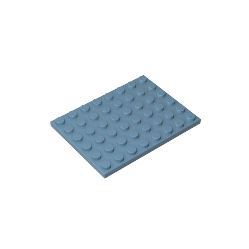 GDS-524 Compatible with LEGO 3036 Foundation Plate 6x8, Sand Blue, 10 PCS