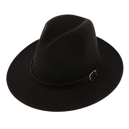 Bonarty Chapéu Fedora feito à mão chapéu de lã Trilby Jazz chapéu chapéu chapéu de couro para mulher