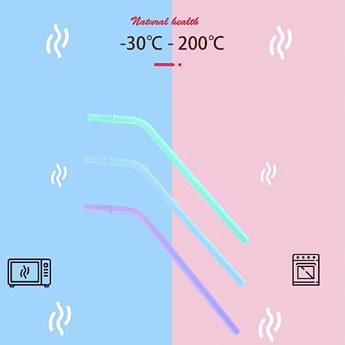 Silicone Straws, 5pcs Colorful With Cloth Bag and Cleaning Brush, Reusable Bendy for Kids - Safe, Kid Friendly, Easy to Clean