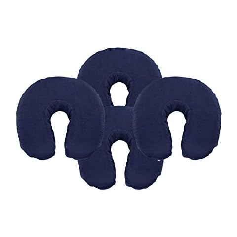 Fitted Deluxe Face Cradle Cover for Massage Tables: Brushed 100% Cotton. Fits All Standard Fest Rest Cushions. Pack of 4. [Navy] Cover