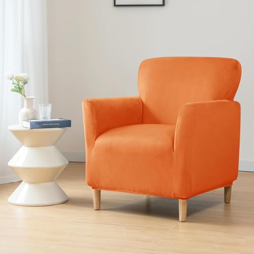 Protector sofá elástico verde para sillón con brazos de terciopelo 3