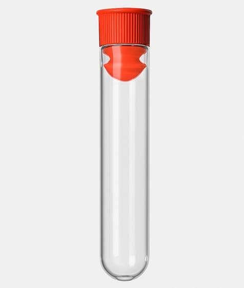 5 ML Plain Test Tube, PP Red Cap with Plug type lid & Round Bottom, Pack of 10-image-17