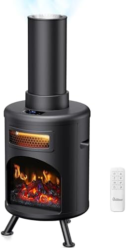DR. INFRARED HEATER DR-991 Portable Electric Fireplace Space Heat...