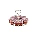 VGAGV Juego 5 Tazones Estante Metal, Frutero Que Sirve Papas Fritas, Postres, Aperitivos, Pasteles, Frutas Confitadas Un Fácil Almacenamiento, Decoración Cocina Rústica Tazones Frutas,Rojo