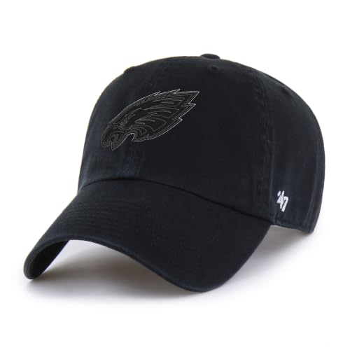 47 Men's Black Philadelphia Eagles Tonal Clean Up Adjustable Hat