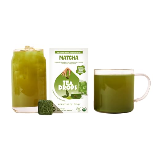 Tea Drops, Tea Matcha Green Organic 10 Count, 2.5 Ounce