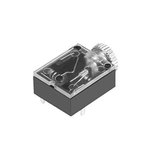 uxcell 30Pcs Conector Estéreo 3.5mm 5 Pines Negro miniatura 4