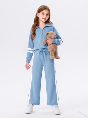 Image of Haloumoning Girls Sweatsuit 2 Piece Zip Long Sleeve Sweat Outfits