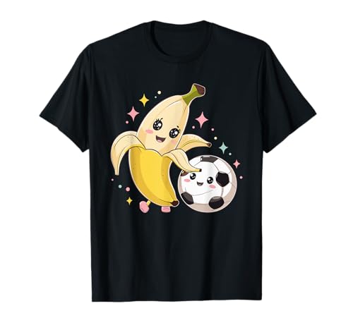 Cute Banana Football Player Fruit Kawaii Banana Soccer T-Shirt