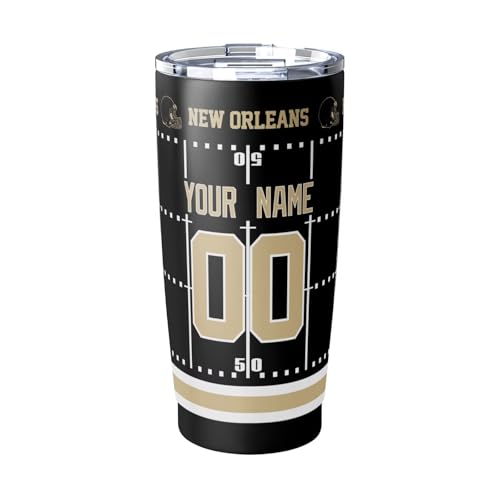 Image of ANTKING New Orleans Tumbler 20 oz Travel Coffee Cup for Men Women Boy Custom Name Number Gifts
