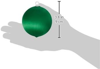 Satin Balls 3" 4/Pkg-2 White, 1 Red &amp; 1 Green (並行輸入品)